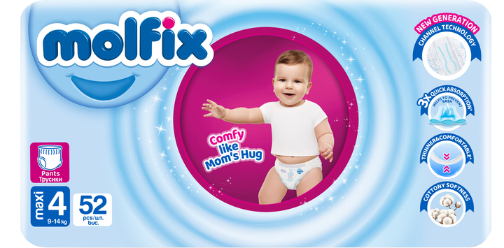 Живх Molfix өмсдөг 4 9-14кг №52 Бишрэлт